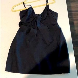 Front cut out black mini dress